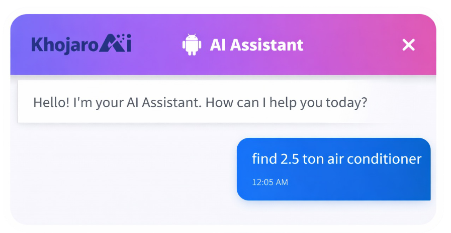 Khojaro AI Demo Screen
